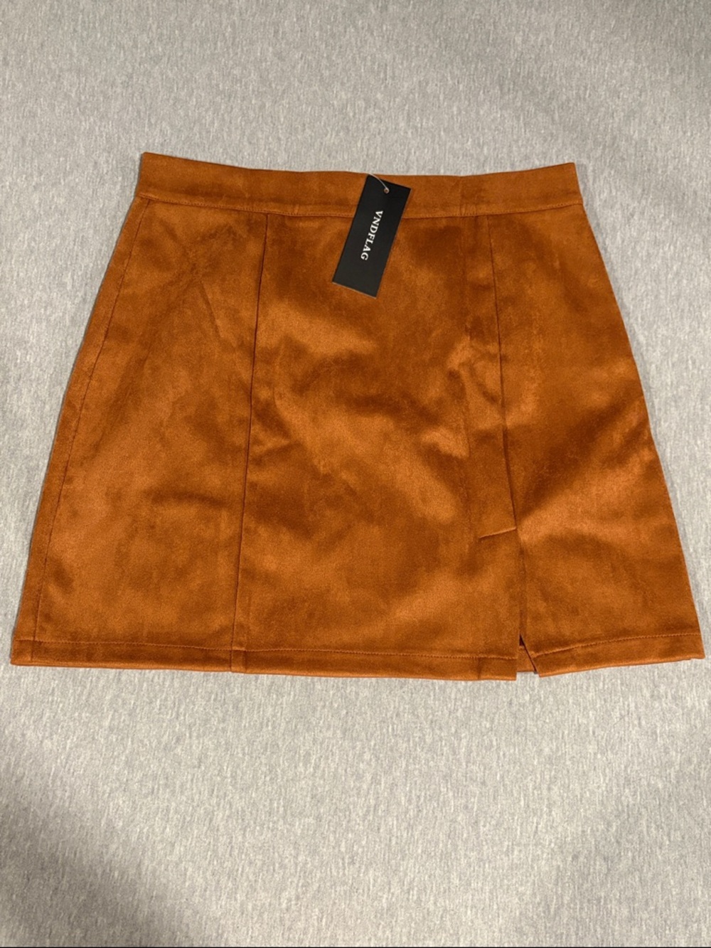 NWT Vintage-Inspired Rust Suede-Like Mini Skirt #boho